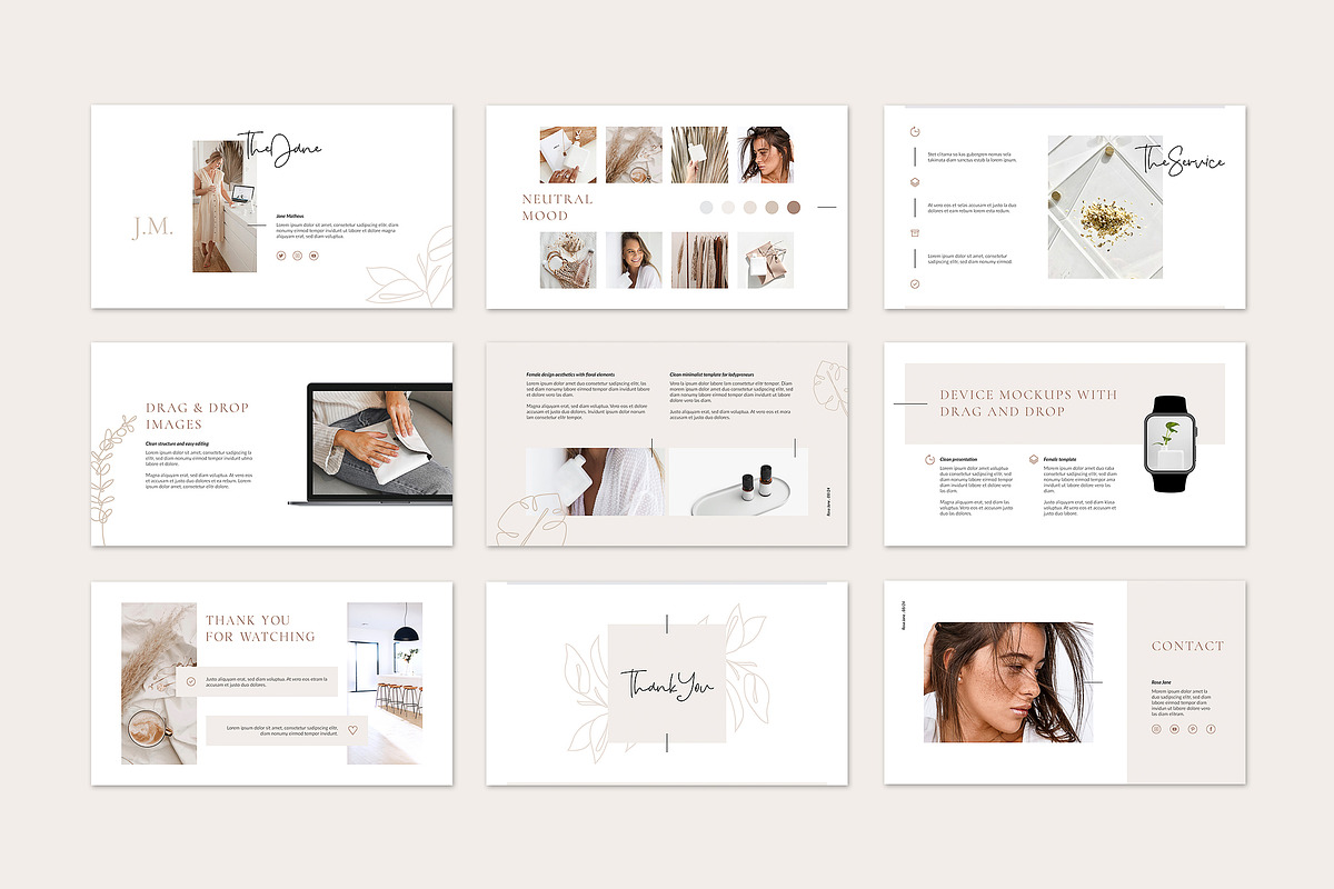 RosaJane Keynote Brand Guidelines, a Presentation Template by AgataCreate (Photo 9 of 13)