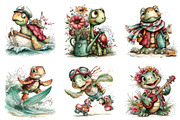 Whimsical Summer Turtle Clipart, an Illustration by Dream Creation (Thumbnail 3 of 6)