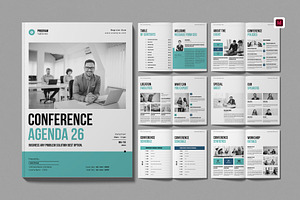 Conference Agenda Template, a Brochure Template by Work-Envance