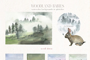 Woodland Babies Wild Animals Clipart, an Animal Illustration by whiteheartdesign (Thumbnail 15 of 28)