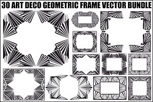 Art Deco Geometric Frame Bundle, an Illustration by jahid234
