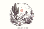 Serene Desert Landscape, an Illustration by SharpMarketplace (Thumbnail 1 of 9)