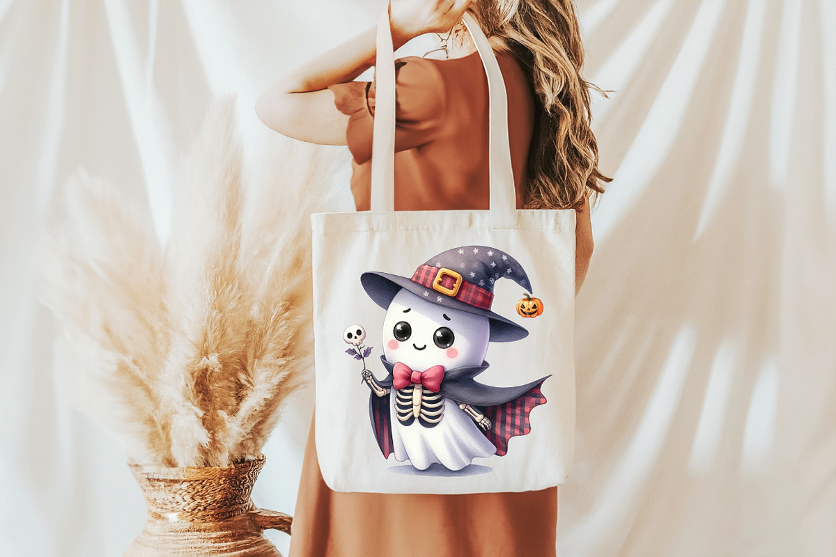 Cute Ghost Halloween Clipart, an Illustration by Pixels.Craft (Photo 4 of 7)