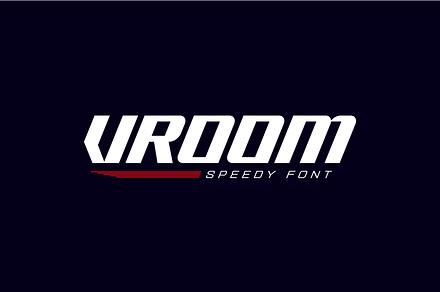 Vroom Bold Sporty Speed Font, a Sans Serif Font by Ebad Designs