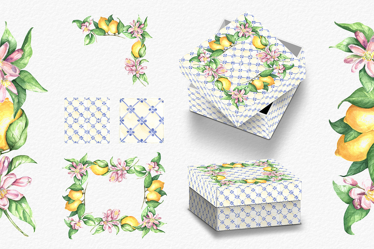 LEMONS Watercolor clipart set, an Object Illustration by GevelStudio (Photo 6 of 16)