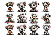 Whimsical Summer Teddy Bear Clipart, an Illustration by DreamArtGraphic (Thumbnail 2 of 5)