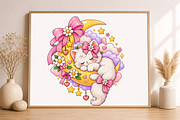 Dreamy Moon Cat Kawaii, an Animal Illustration by HyeRi (Thumbnail 4 of 6)