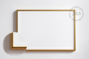 Golden frame mockup close up, an Advertising Mockup by Artjafara (Thumbnail 3 of 5)