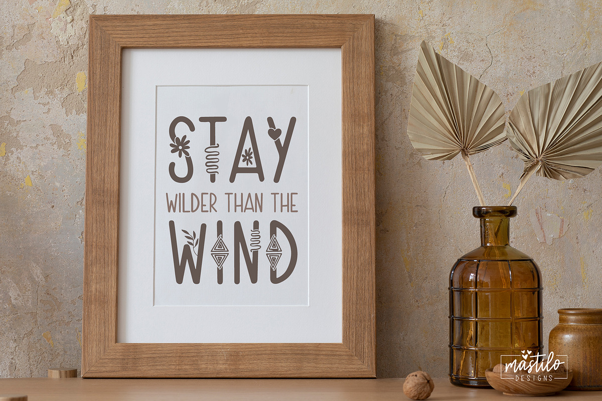Boho Charm All Caps Slim Font Trio, a Sans Serif Font by Mastilo Designs (Photo 2 of 10)