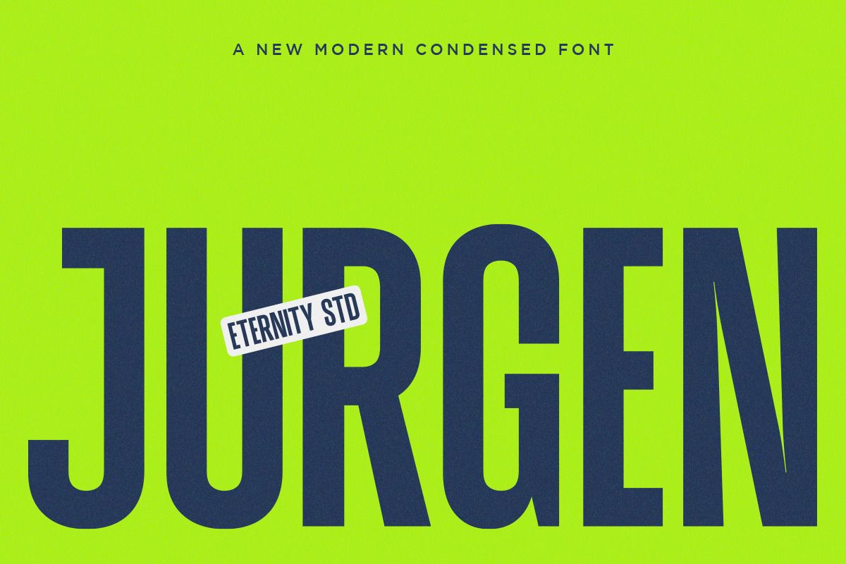 ET Jurgen -New Modern Condensed Font, a Sans Serif Font by Eternity Studio (Photo 12 of 12)