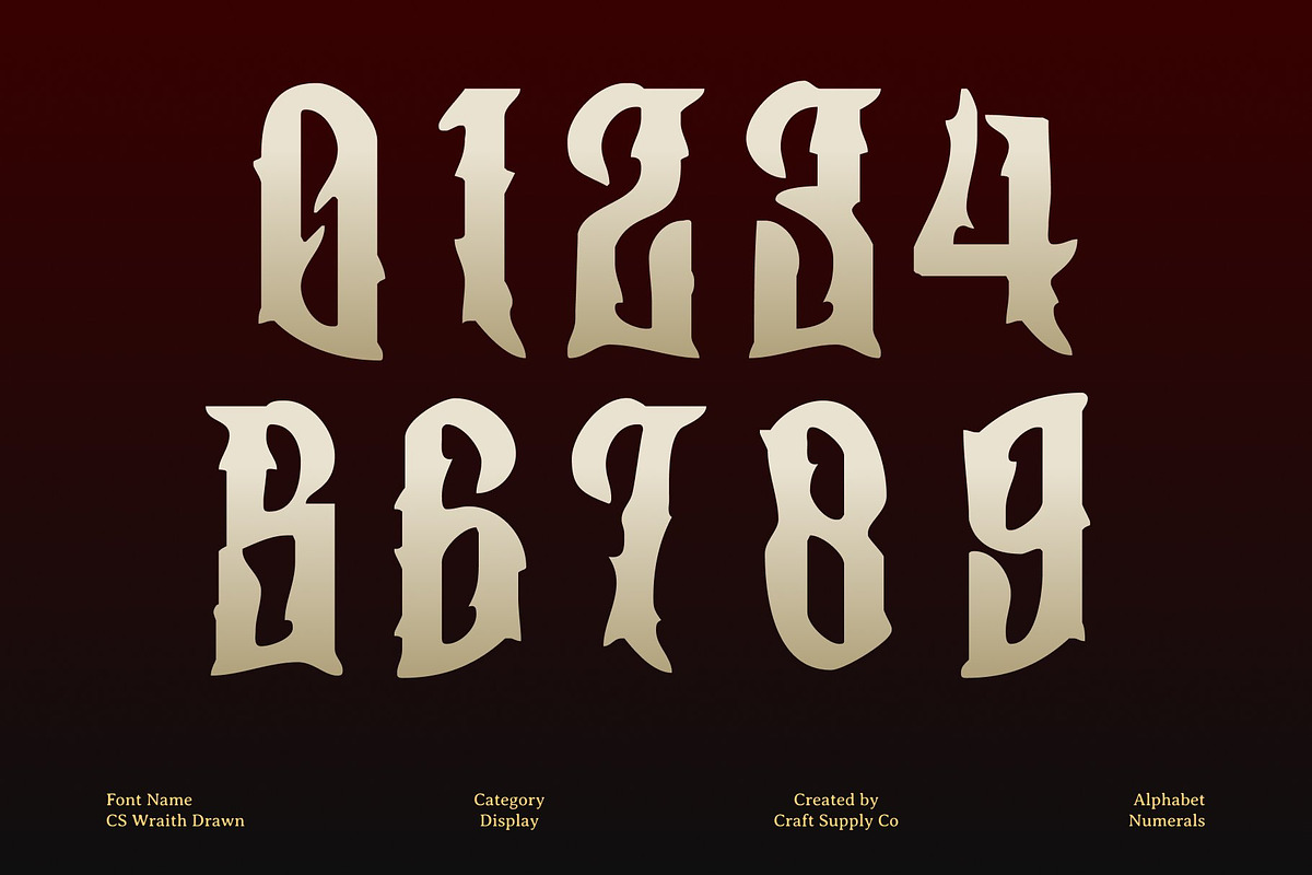 CS Wraith Drawn, a Blackletter Font by Craft Supply Co. (Photo 5 of 8)