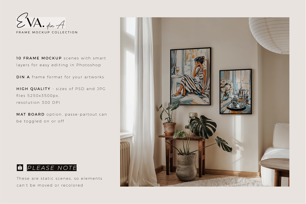 EVA Din A | Frame Mockup Collection, a Household Mockup by Acierto Studio (Photo 3 of 10)