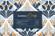SWALLOW pattern collection, a Pattern Graphic by RenattaZare (Thumbnail 1 of 17)