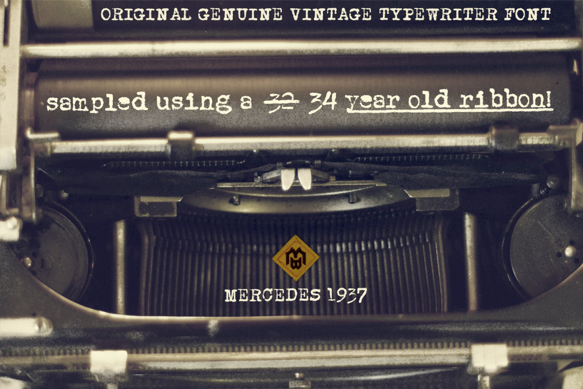 Mercedes1937 - Old Typewriter Font