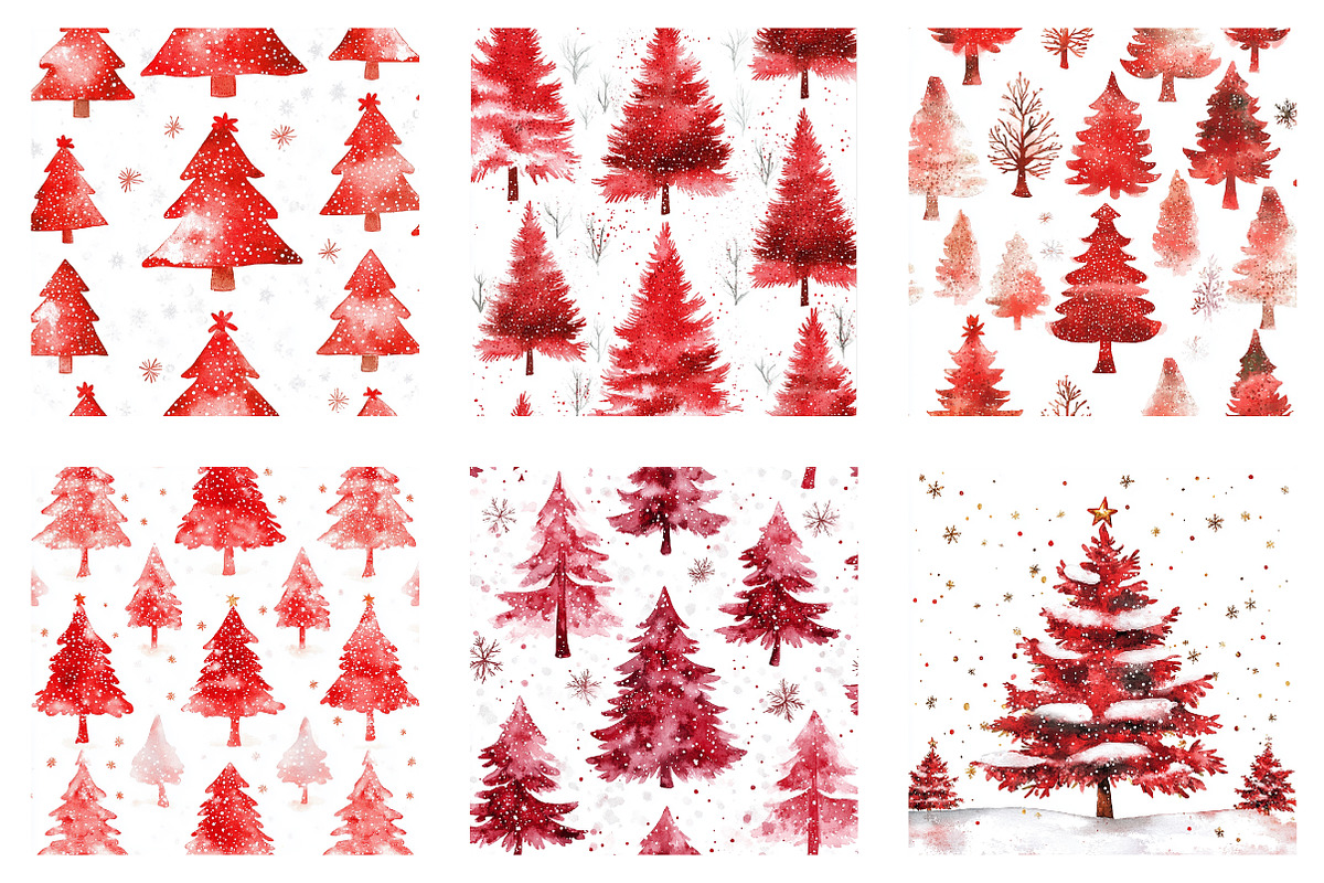 Christmas Glitter Digital Paper Pack, a Pattern Graphic by SinaCreation (Photo 4 of 6)