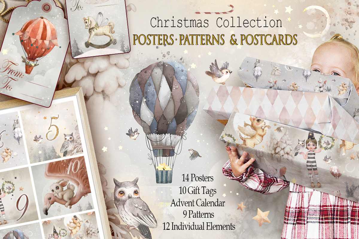 Сhristmas posters pattern advent, an Illustration by TanyaSchuka (Photo 1 of 15)