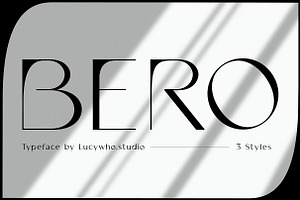BERO Modern Unique Typeface, a Sans Serif Font by lucywho.studio