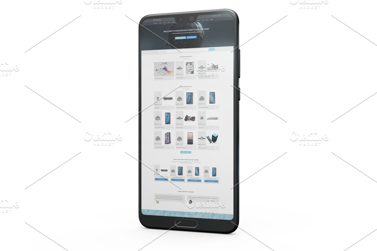 Huawei P20 Pro App Mockup Vol1, an Android Mockup by PixelMockup (Photo 2 of 17)