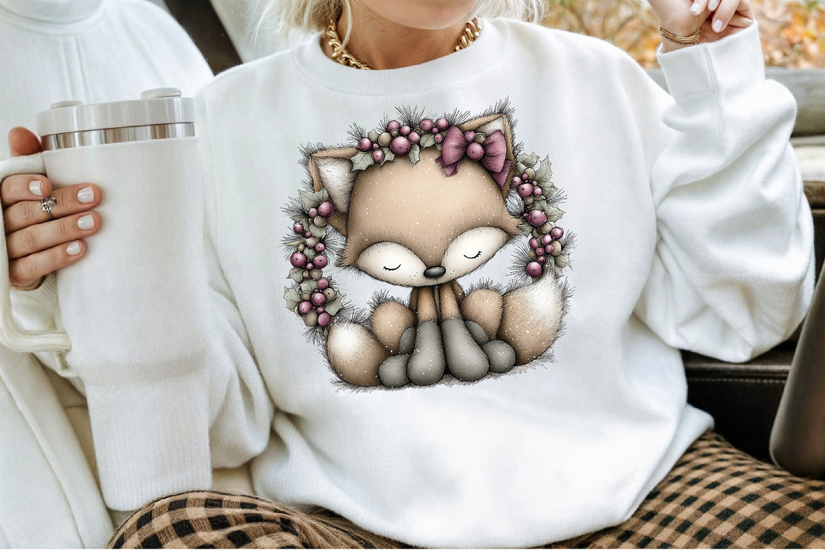Whimsical Christmas Animals Clipart, an Illustration by Sublimation Artist (Photo 4 of 6)