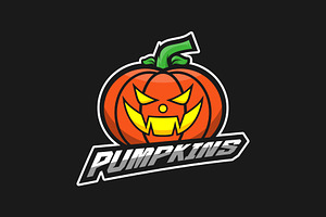 Pumpkins Mascot Sport Logo Vector, a Branding & Logo Template by Jhon.aburame
