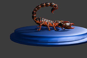 Crimson Steel Scorpion, an Animal 3D Model by Temer