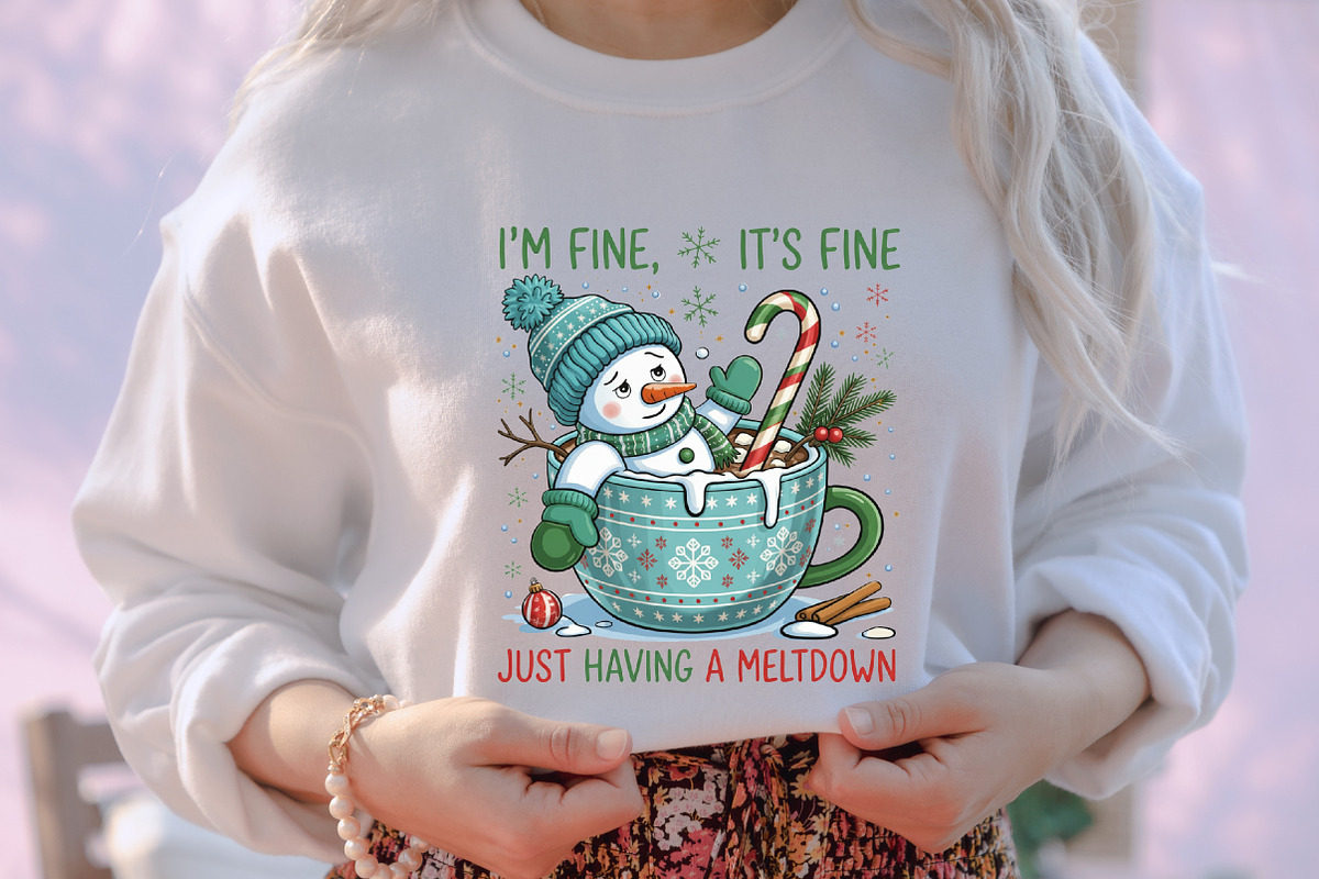 Funny Cute Snowman Png Christmas PNG, an Illustration by designcity5 (Photo 3 of 8)