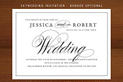 Elegant Script BW Wedding Invitation, an Invitation Template by becky nimoy (Thumbnail 2 of 4)