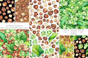 Watercolor hazelnuts and milk, a Food Illustration by Ekaterina Glazkova (Thumbnail 7 of 10)