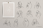 Woman body & flowers - line art set, a Person Illustration by Madiwaso (Thumbnail 3 of 9)