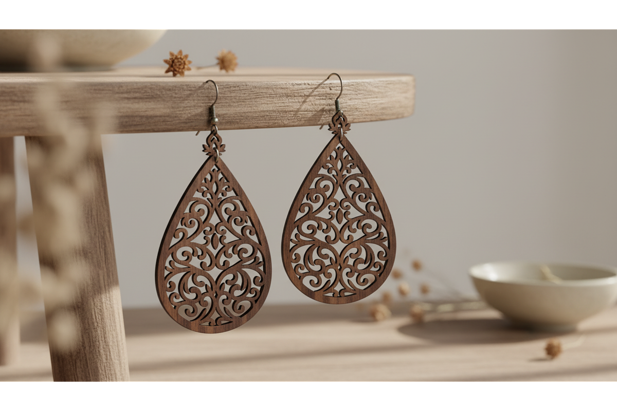Flower Cut Earrings Pack, a Graphic by hafijul (Photo 2 of 11)