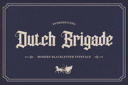 Dutch Brigade - Modern Blackletter, a Blackletter Font by Typefactoryco (Thumbnail 1 of 9)