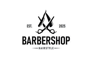 vintage retro modern barbershop logo, a Branding & Logo Template by Maylianaw28