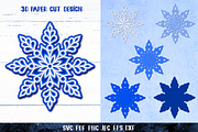 3D Snowflake Paper Cut Collection, a Graphic by Digital_Craftyfox (Thumbnail 5 of 19)