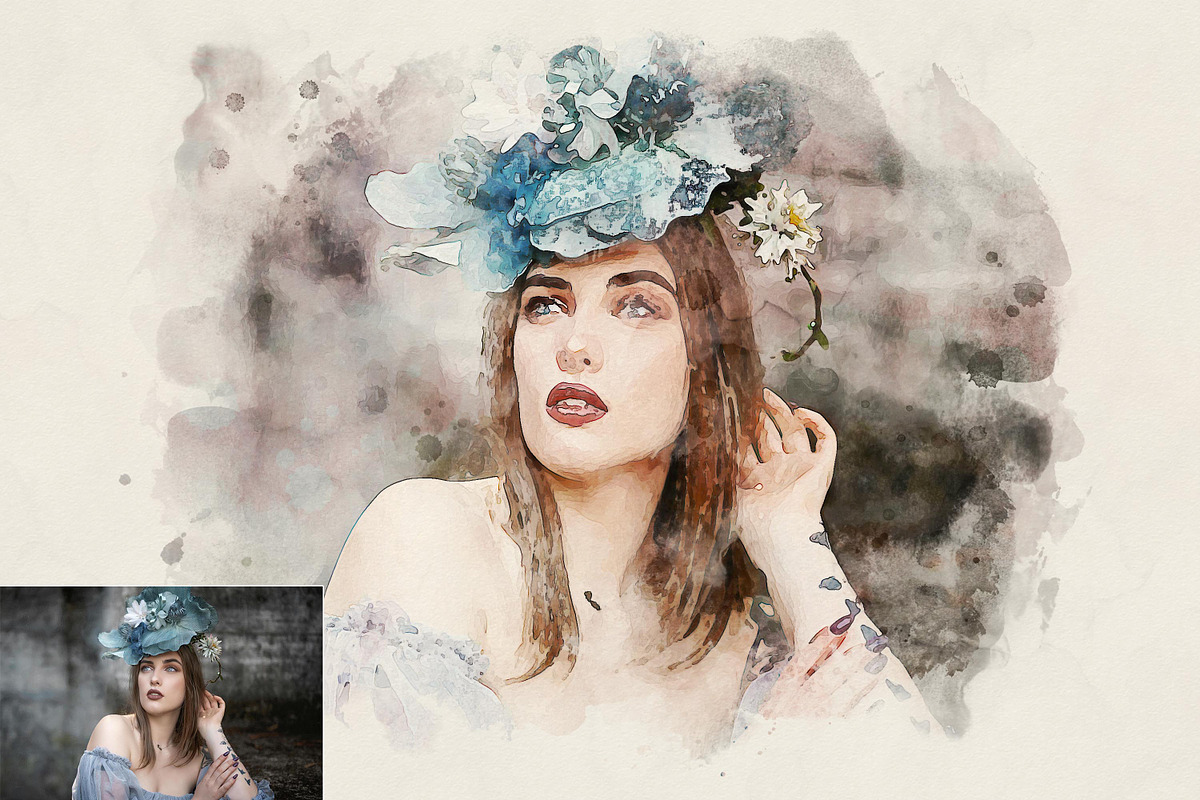 Realistic Watercolor Paint Effect, an Action Add-On by liptouse (Photo 5 of 11)