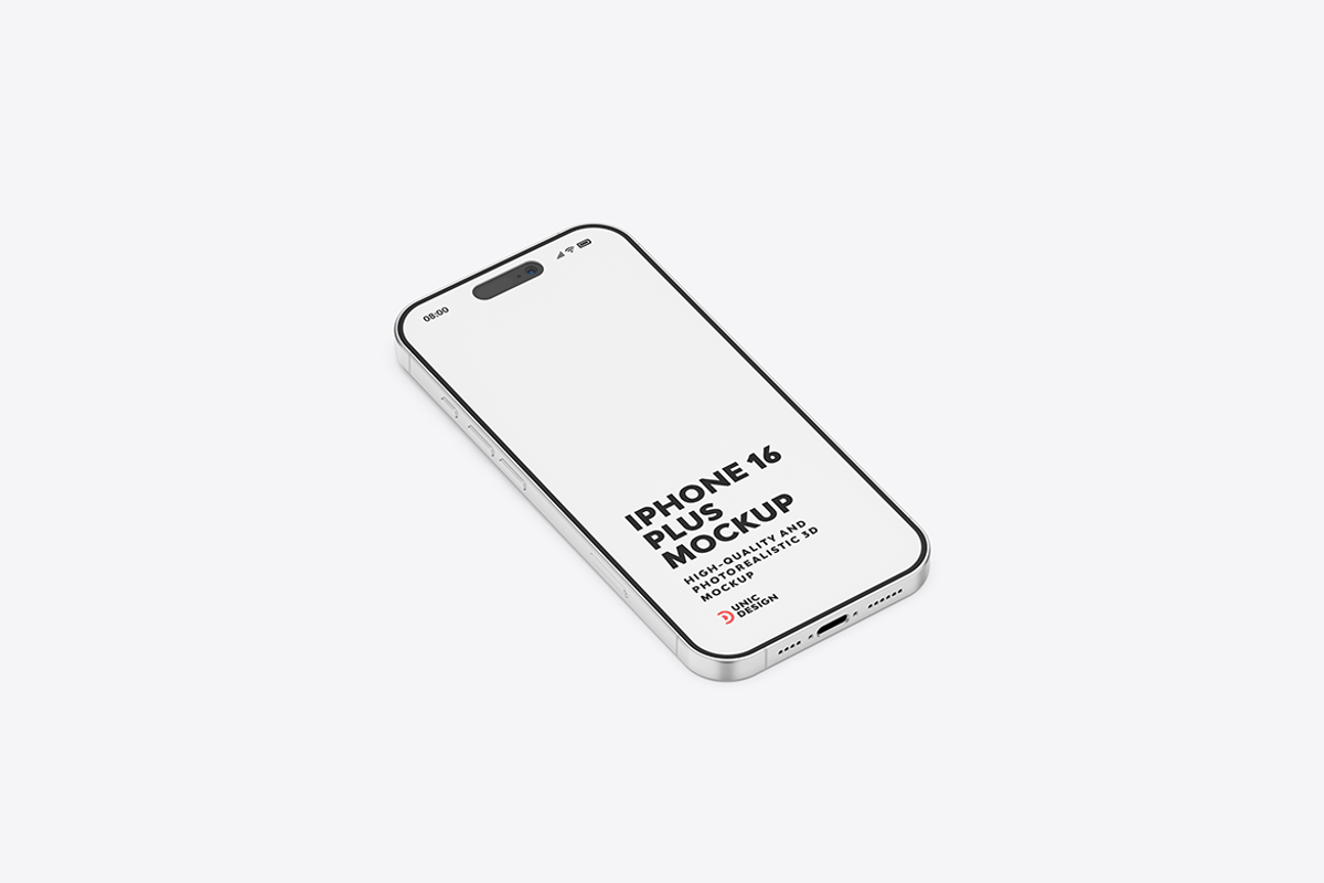 iPhone 16 Plus Mockup, an iPhone Mockup by UnicDesign (Photo 9 of 21)