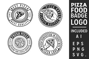 Set Of Pizza Badges, Labels And Logo