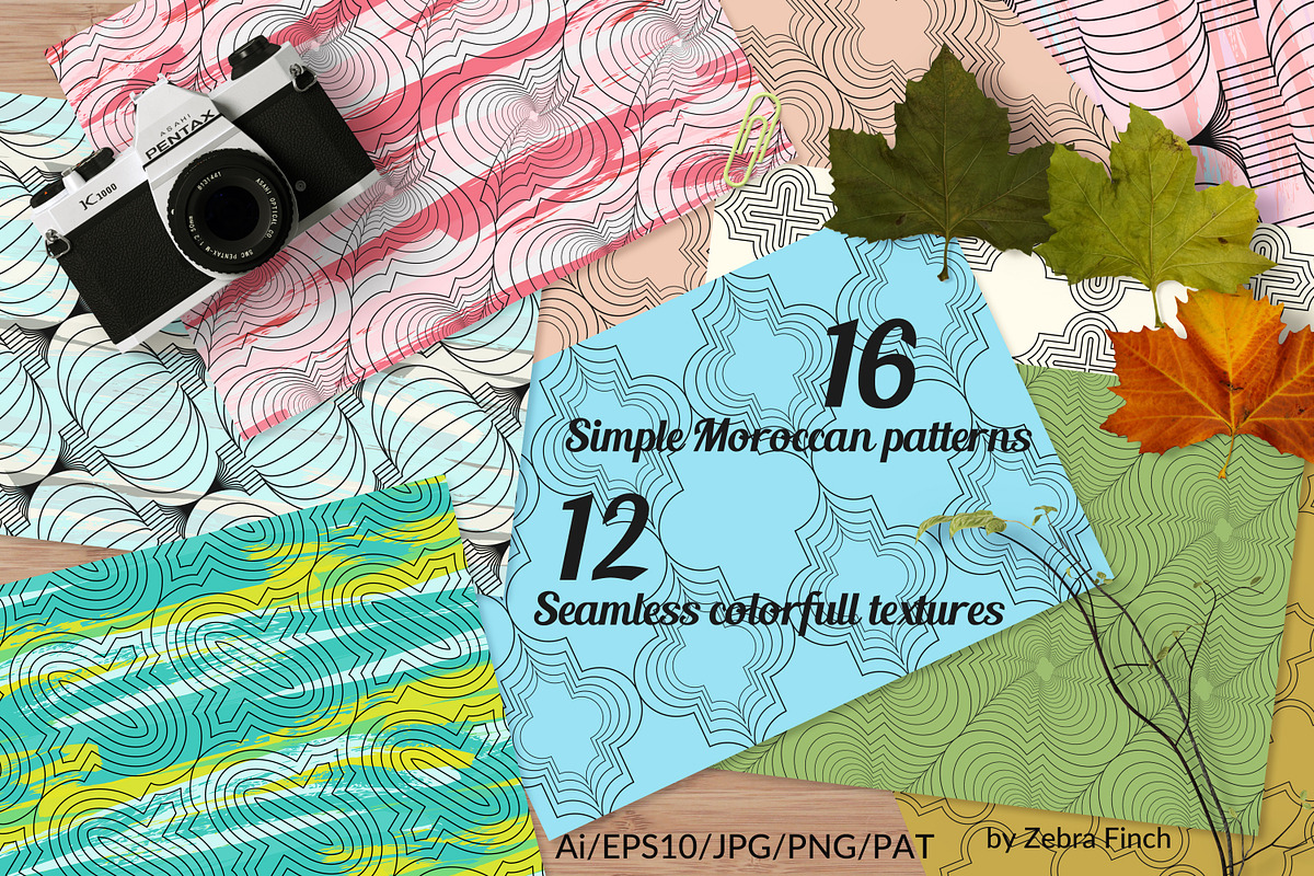 Simple Moroccan patterns+textures, a Pattern Graphic by Zebra-Finch (Photo 9 of 9)