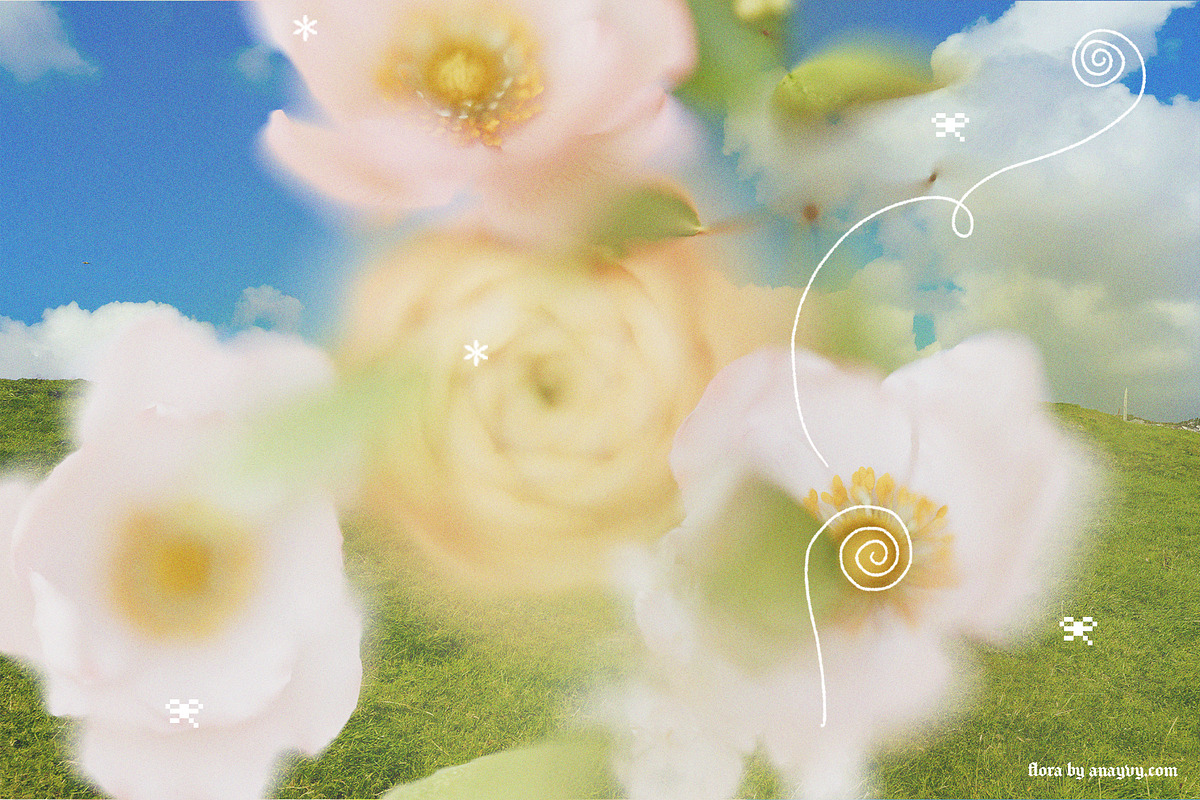 FLORA.PNG | Blurry Flower Collage, an Object Graphic by ana & yvy (Photo 5 of 23)