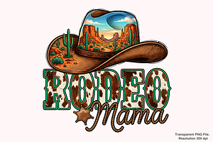 Rodeo Mom Png, Western Rodeo Png, a Graphic by Clipart Bloom