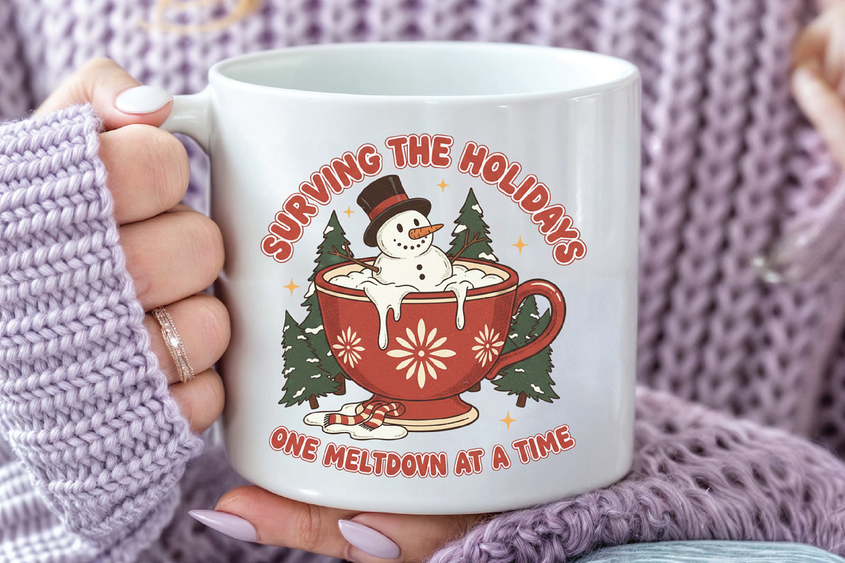 Sassy Holiday Humor Trendy Christmas, an Illustration by CraftArtStudio (Photo 3 of 4)