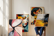 90 Colorful Art Print Series Posters, a Background Graphic by Muzi pear studio (Thumbnail 5 of 8)