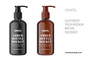 Amber bottle with pump mockup, a Pens & Pencil Mockup by Smarty Mockups (Thumbnail 3 of 5)
