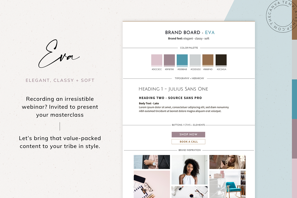 Eva Slide Deck Canva Templates, a Templates & Theme by The Canva Template Shop (Photo 6 of 6)
