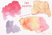Watercolor Splotches Shapes Brushes, a Texture Graphic by Studio Julie Ann (Thumbnail 2 of 4)