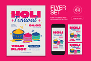 Holi Festival Flyer, a Flyer Template by graphicook (Thumbnail 1 of 3)