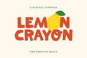 Lemon Crayon A Playful Typeface, a Handwritten Font by supfonts (Thumbnail 1 of 9)