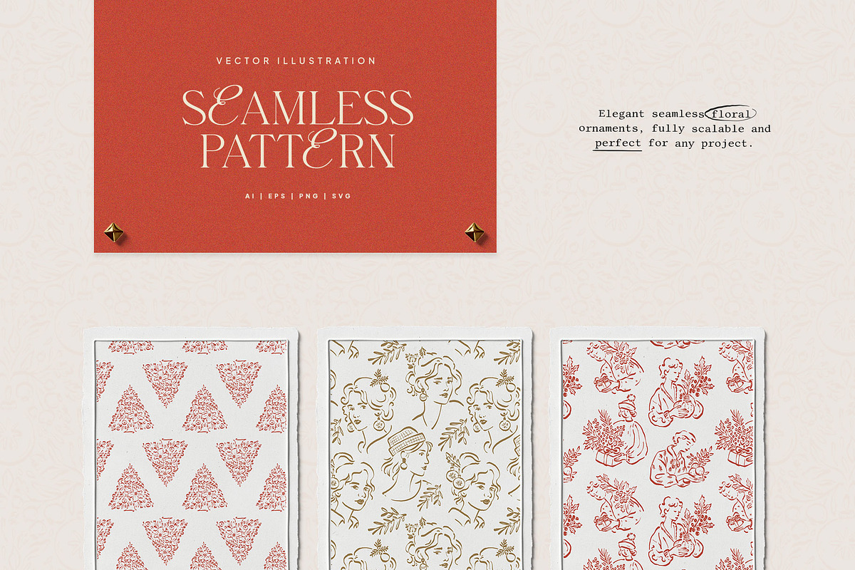 Vintage Christmas | Illustration Kit, a Seasonal Illustration by KetteCreate (Photo 9 of 11)