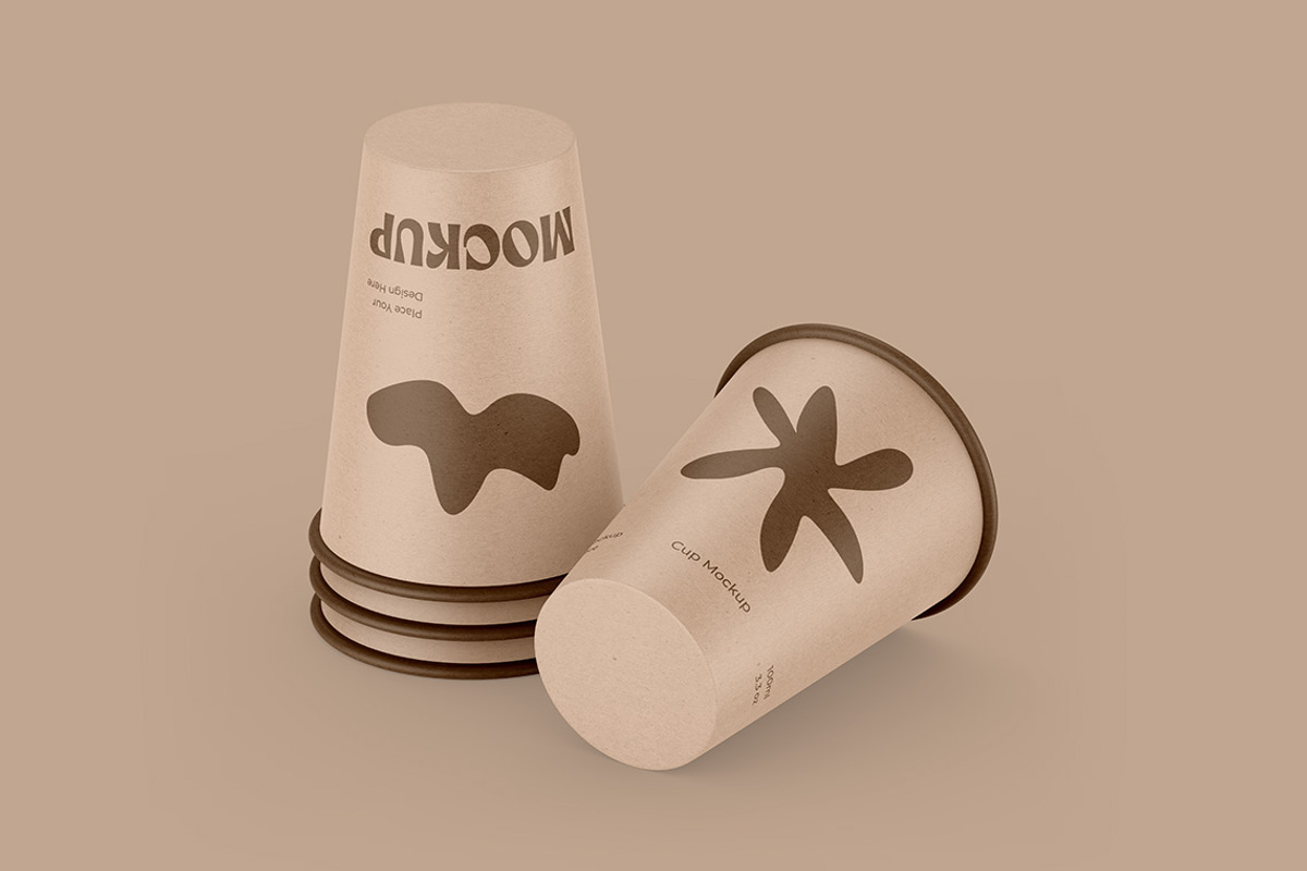 Kraft Paper Cup Mockup Set, a Cups & Container Mockup by Mockups Expert (Photo 3 of 5)