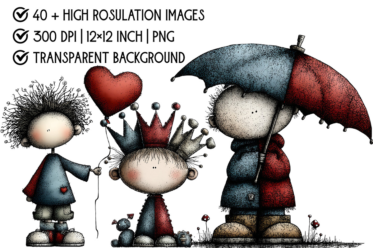 Whimsical Boy Clipart, an Illustration by Pixels.Craft (Photo 4 of 6)