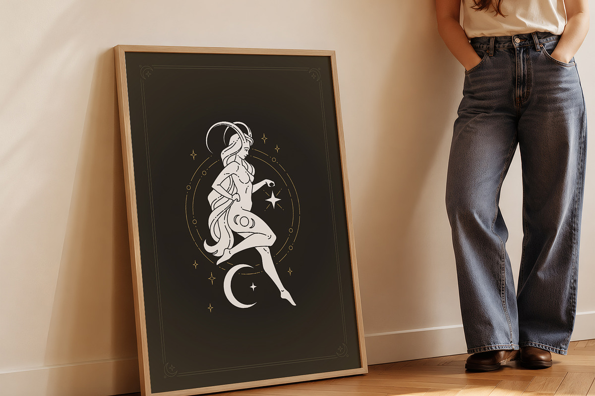 Capricorn Zodiac Wall Art, a Person Illustration by Vasya Kobelev (Photo 4 of 7)